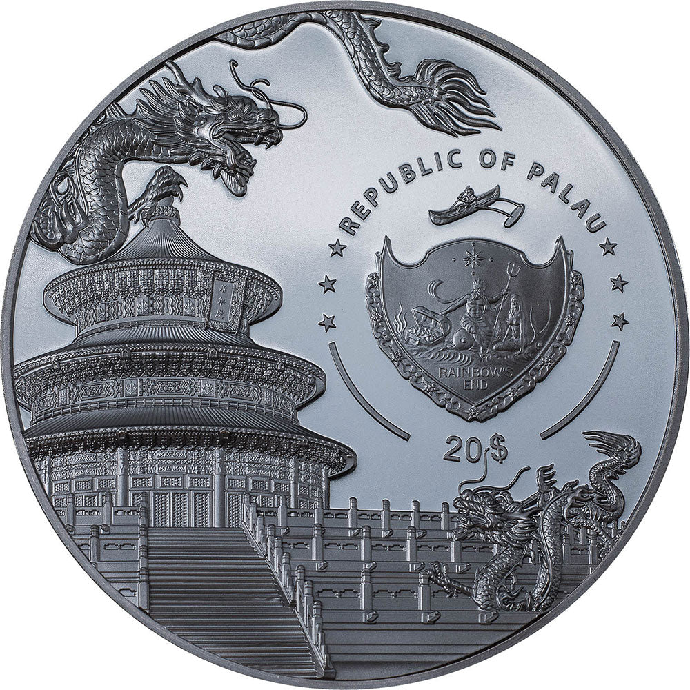 PALADIN PANDA 40th Anniversary 3 Oz Silver Coin $20 Palau 2022