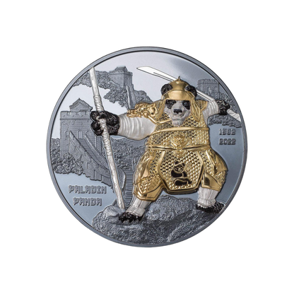 PALADIN PANDA 40th Anniversary 3 Oz Silver Coin $20 Palau 2022
