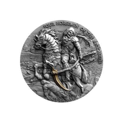 PALE HORSE Four Horsemen of the Apocalypse 2 Oz Silver Coin $5 Niue 2020