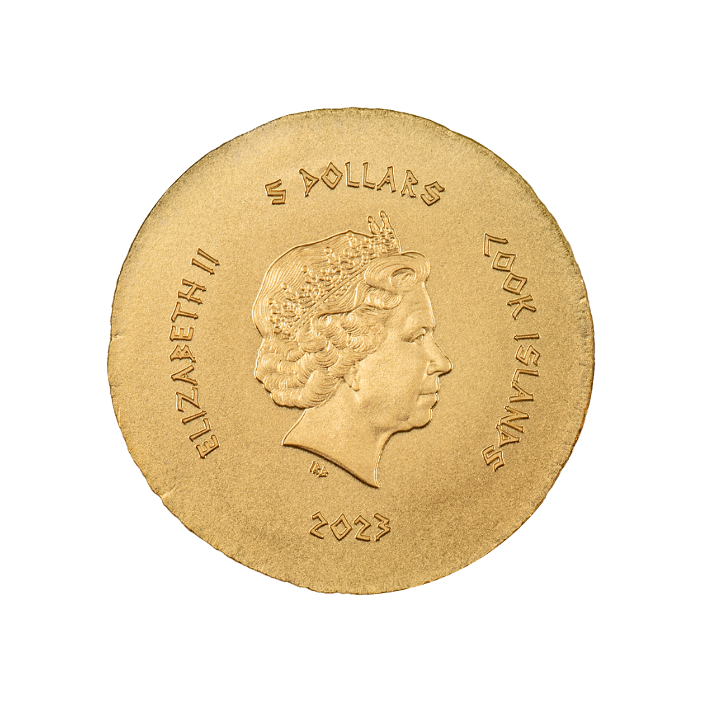 PAN Ancient Greece Gold Coin $5 Cook Islands 2023