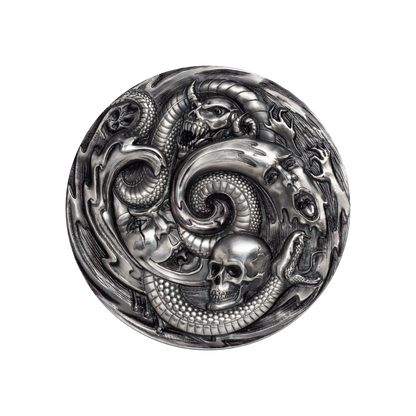 PANDORA BOX Evil Within EHR Epic High Relief 3 Oz Silver Coin $20 Palau 2019