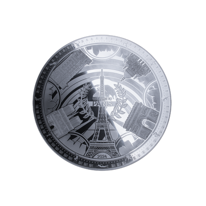 PARIS LANDMARKS 1 kilo Silver Coin $25 Barbados 2024