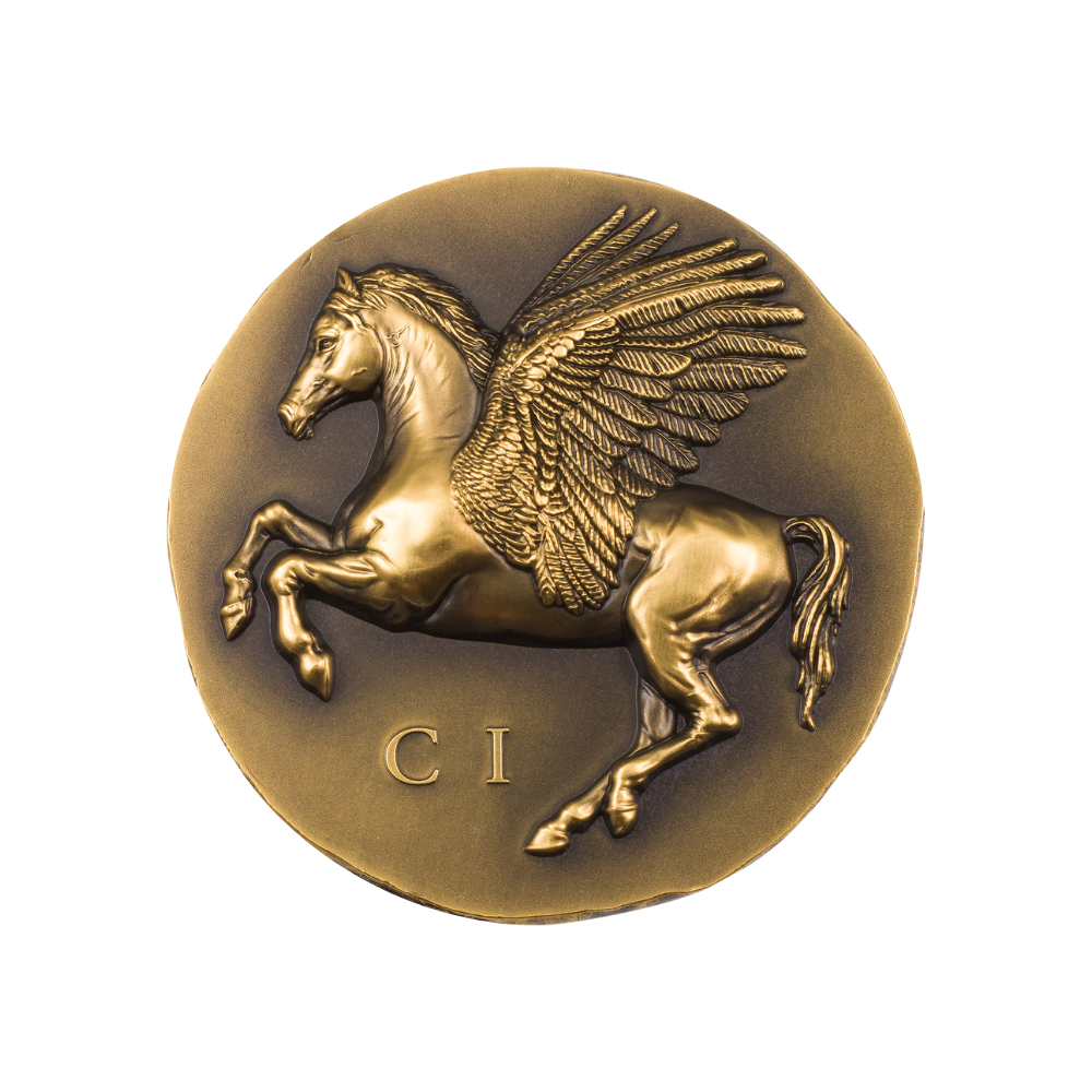 PEGASOS Numismatic Icons 1 Oz Gold Coin $250 Cook Islands 2022
