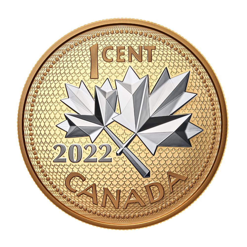 10TH ANNIVERSARY OF THE FAREWELL TO THE PENNY 5 Oz Silver Coin 1 Cent Canada 2022