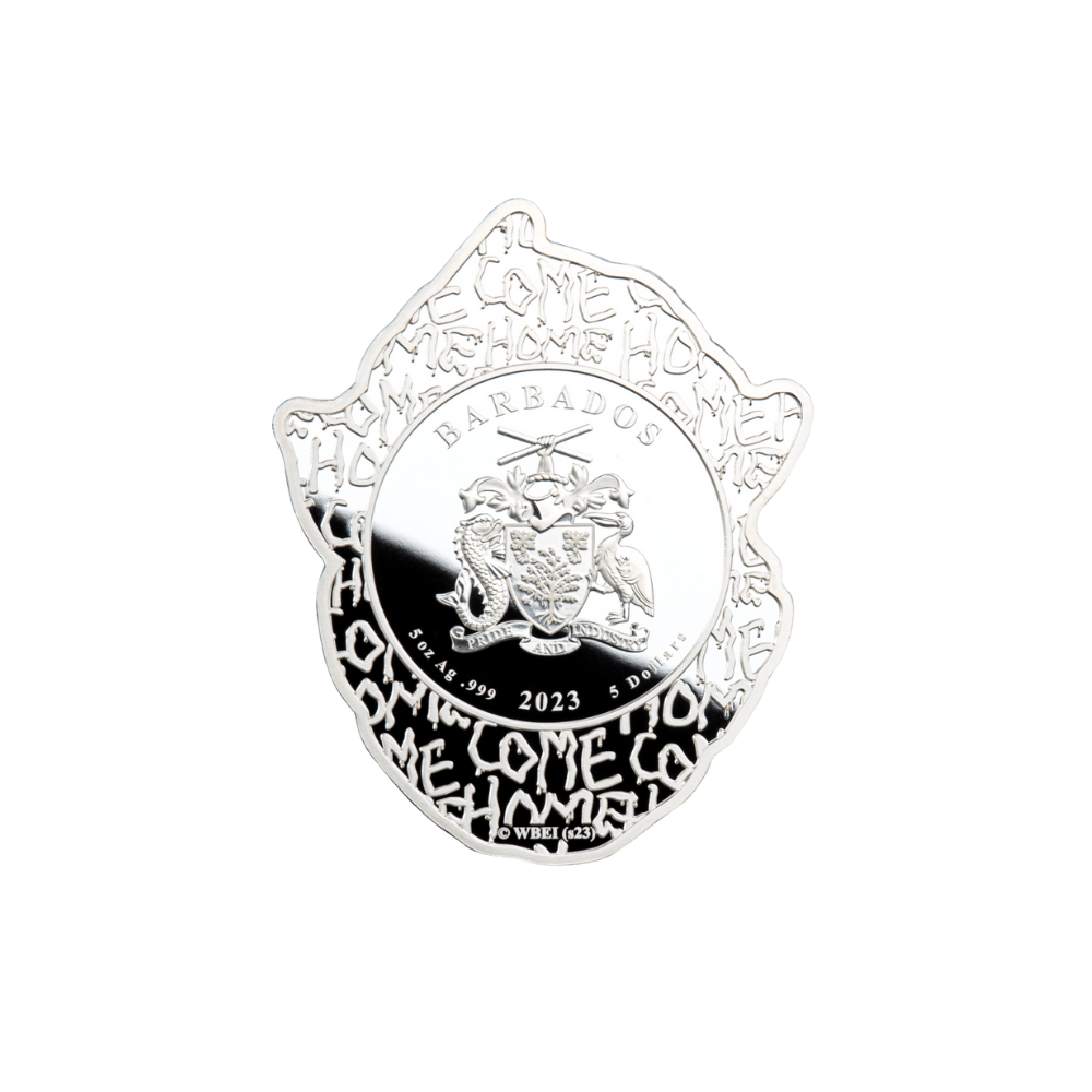 PENNYWISE 5 Oz Silver Coin $5 Barbados 2023