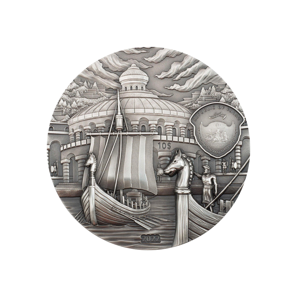 PHOENICIA & CARTHAGE Lost Civilizations 2 oz Silver Coin $10 Palau 2022