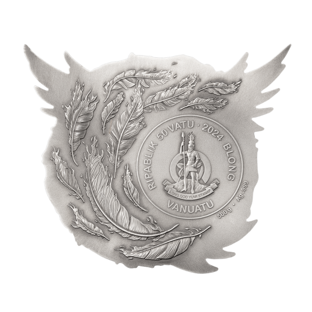 PHOENIX ASCENDANT 500g Silver Coin 50 Vatu Vanuatu 2024