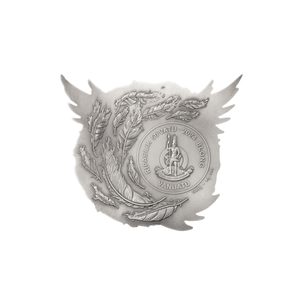 PHOENIX ASCENDANT 500g Silver Coin 50 Vatu Vanuatu 2024