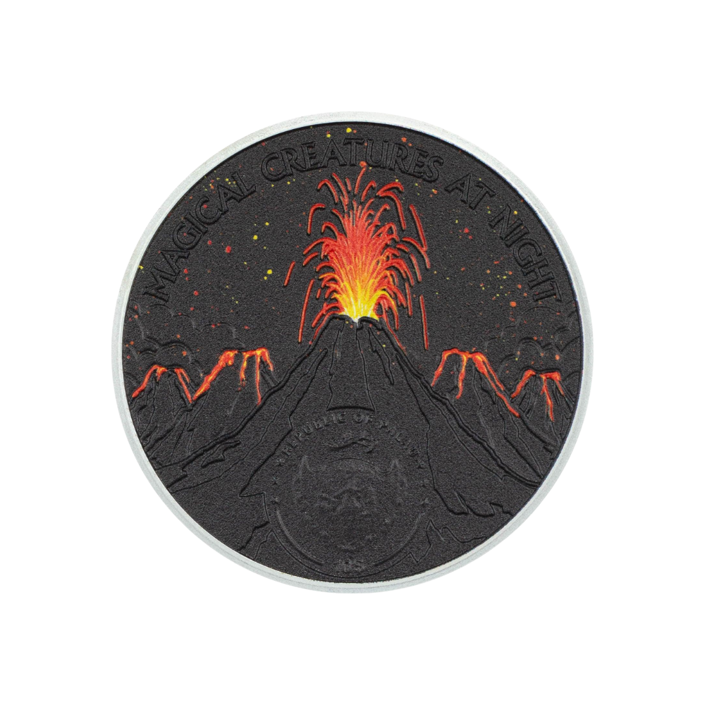 PHOENIX Magical Creatures At Night 2 Oz Silver Coin $10 Palau 2023
