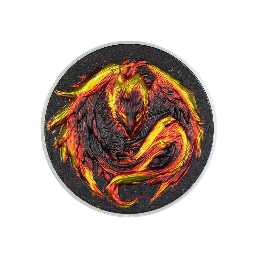 PHOENIX Magical Creatures At Night 2 Oz Silver Coin $10 Palau 2023