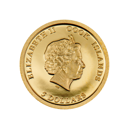 PIECE OF MIND Iron Maiden Gold Coin $5 Cook Islands 2023