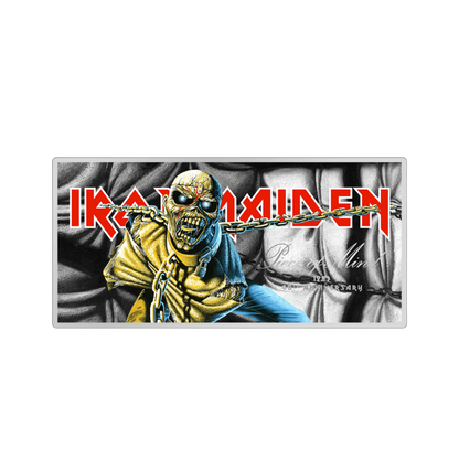 PIECE OF MIND Iron Maiden Silver Note $1 Cook Islands 2023