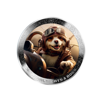 PILOT DOG AI-NIMALS 1 Oz Silver Coin 1000 Francs Cameroon 2025