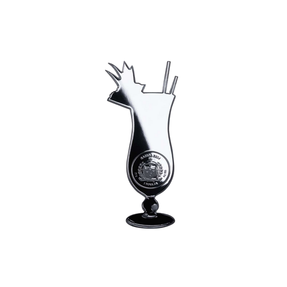 PINA COLADA COCKTAIL 10 g Silver Coin $1 Samoa 2024