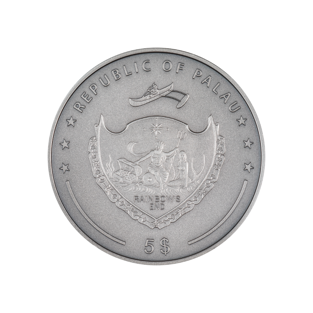 POKER CARD GUARD 1 Oz Silver Coin $5 Palau 2024