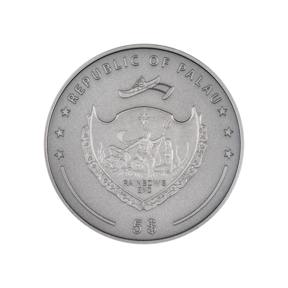 POKER CARD GUARD 1 Oz Silver Coin $5 Palau 2024