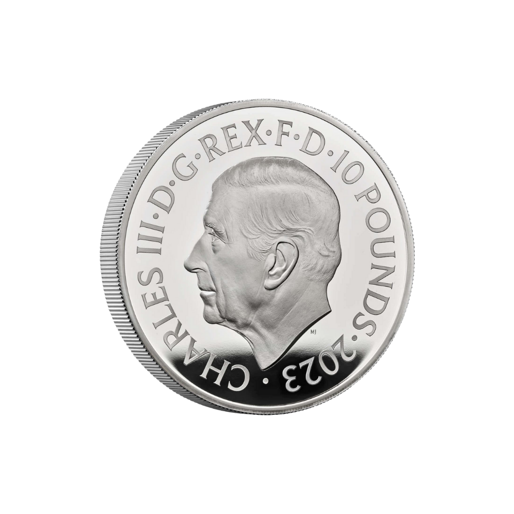 POLICE 5 Oz Silver Coin 10 Pounds United Kingdom 2023