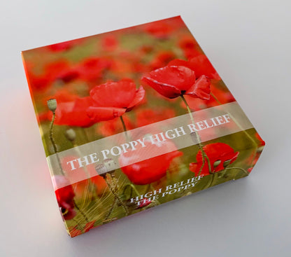 POPPY High Relief Flowers Leaves 2 Oz Silver Coin $10 Palau 2019 - PARTHAVA COIN