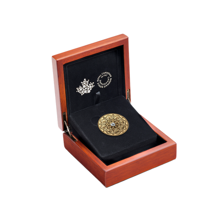 DE BEERS Ideal Heart Diamond Purely Brilliant 1 Oz Gold Coin $200 Canada 2023