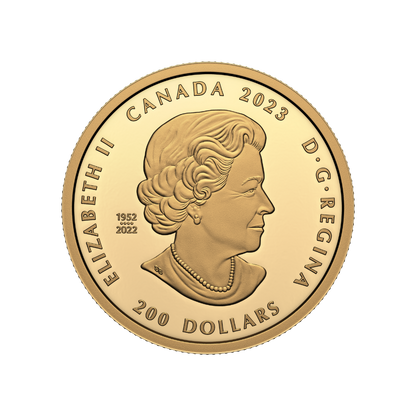 DE BEERS Ideal Heart Diamond Purely Brilliant 1 Oz Gold Coin $200 Canada 2023
