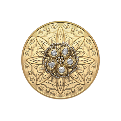 PURELY BRILLIANT 5 Oz Pure Gold Coin with Diamonds Canada 2024