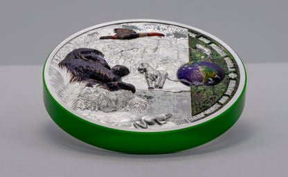 RAINFOREST Our Earth 2 Oz Silver Coin $10 Palau 2021 - PARTHAVA COIN