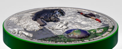 RAINFOREST Our Earth 2 Oz Silver Coin $10 Palau 2021 - PARTHAVA COIN