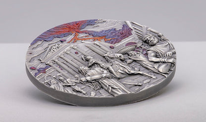 POMPEII VOLCANO ERUPTION Fury of Nature 2 Oz Silver Coin $10 Palau 2023 - PARTHAVA COIN