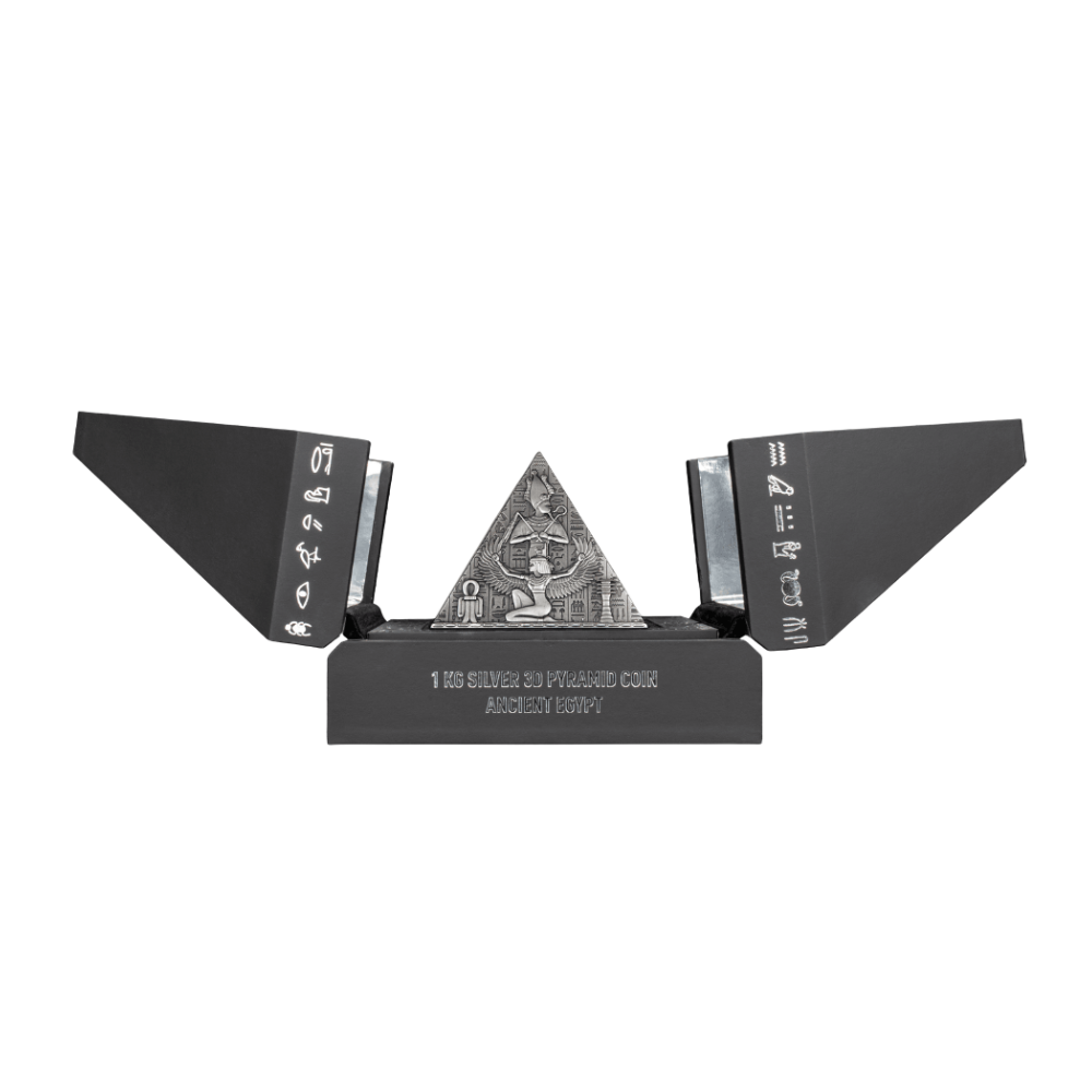 PYRAMID 3D 1 Kg Kilo Silver Coin 1000 Francs Djibouti 2023