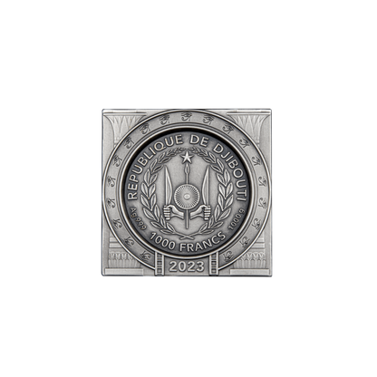 PYRAMID 3D 1 Kg Kilo Silver Coin 1000 Francs Djibouti 2023