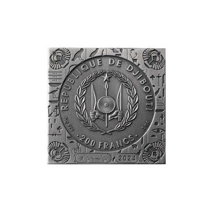 PYRAMIDS OF GIZA Set 1x1 Oz 1x2 Oz 1x3 Oz Silver Coins 200 Francs Djibouti 2024