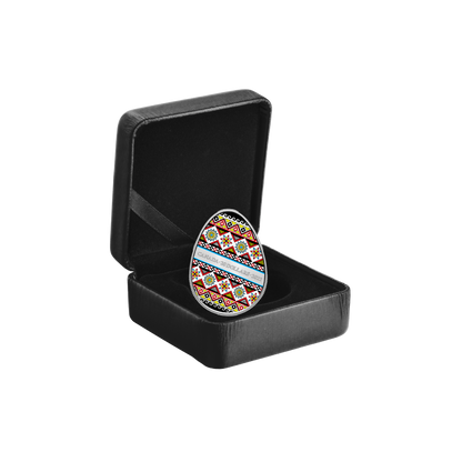 PYSANKA Egg Shape 1 Oz Silver Coin $20 Canada 2022