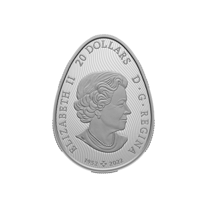 PYSANKA Egg Shape 1 Oz Silver Coin $20 Canada 2022