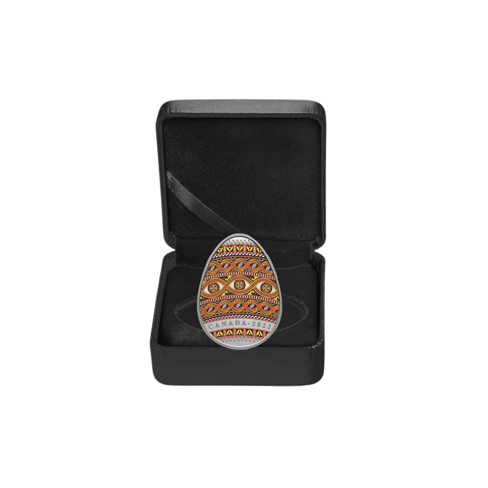 PYSANKA Shaped 1 Oz Silver Coin $20 Canada 2023