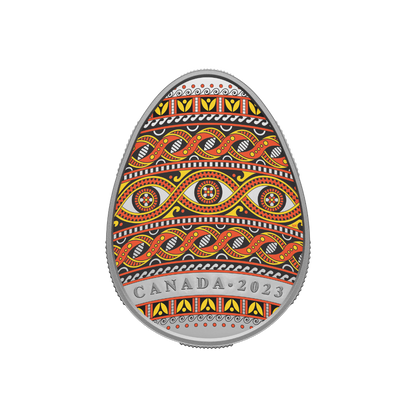 PYSANKA Shaped 1 Oz Silver Coin $20 Canada 2023