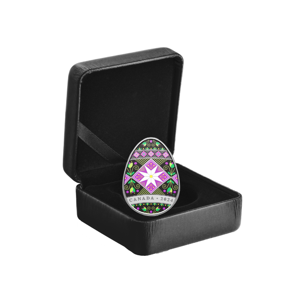 PYSANKA Shaped 1 Oz Silver Coin $20 Canada 2024
