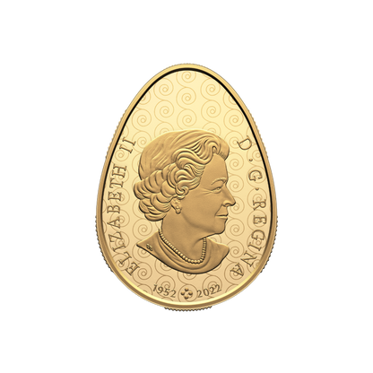 PYSANKA Shaped 2 Oz Gold Coin $200 Canada 2024
