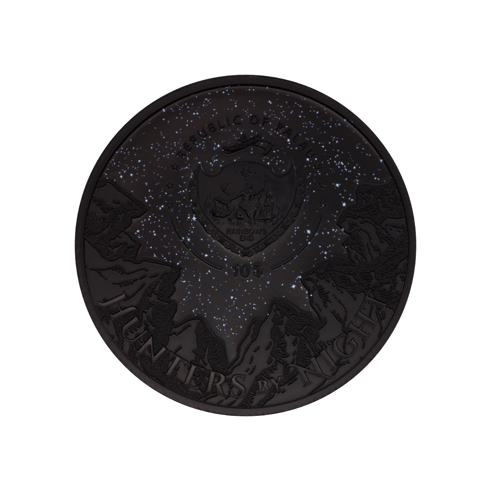 PYTHON Hunters By Night 2 Oz Silver Coin $10 Palau 2022