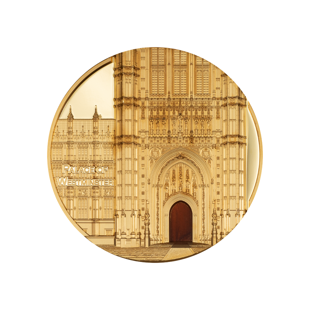 Palace of Westminster Tiffany Art Metropolis 5 Oz Gold Coin 2023