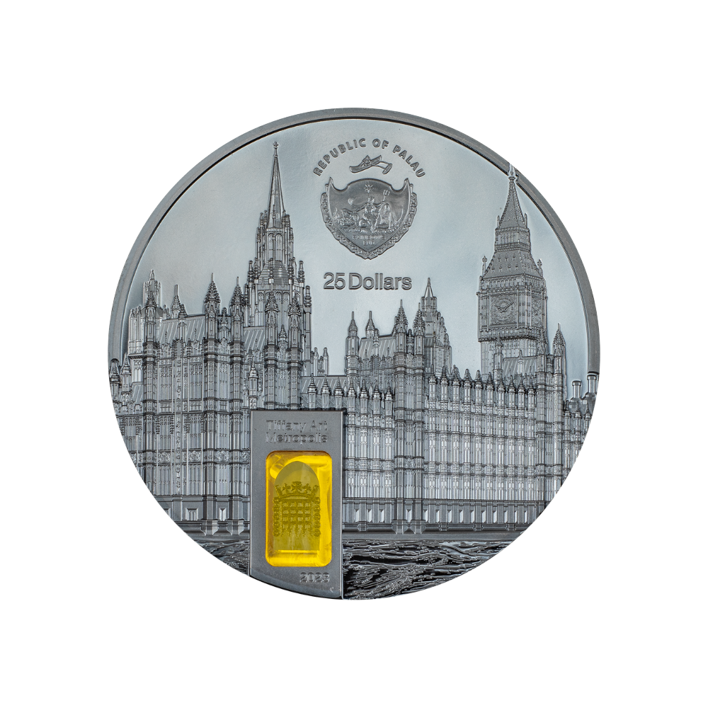 Palace of Westminster Tiffany Art Metropolis 5 Oz Silver Coin 2023