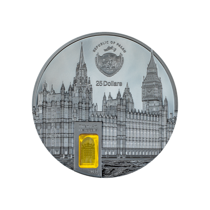 Palace of Westminster Tiffany Art Metropolis 5 Oz Silver Coin 2023
