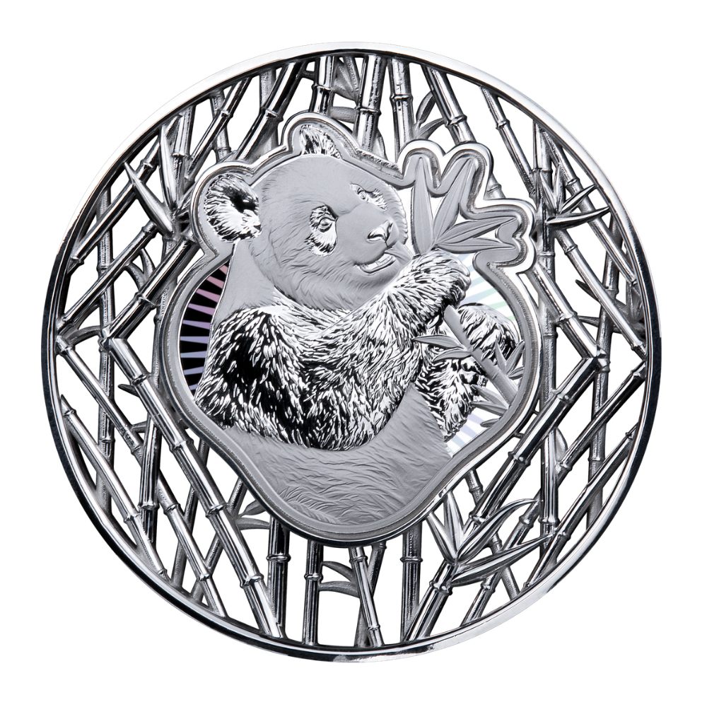 Panda Filigree 2 Oz Silver Coin 2027 MDM