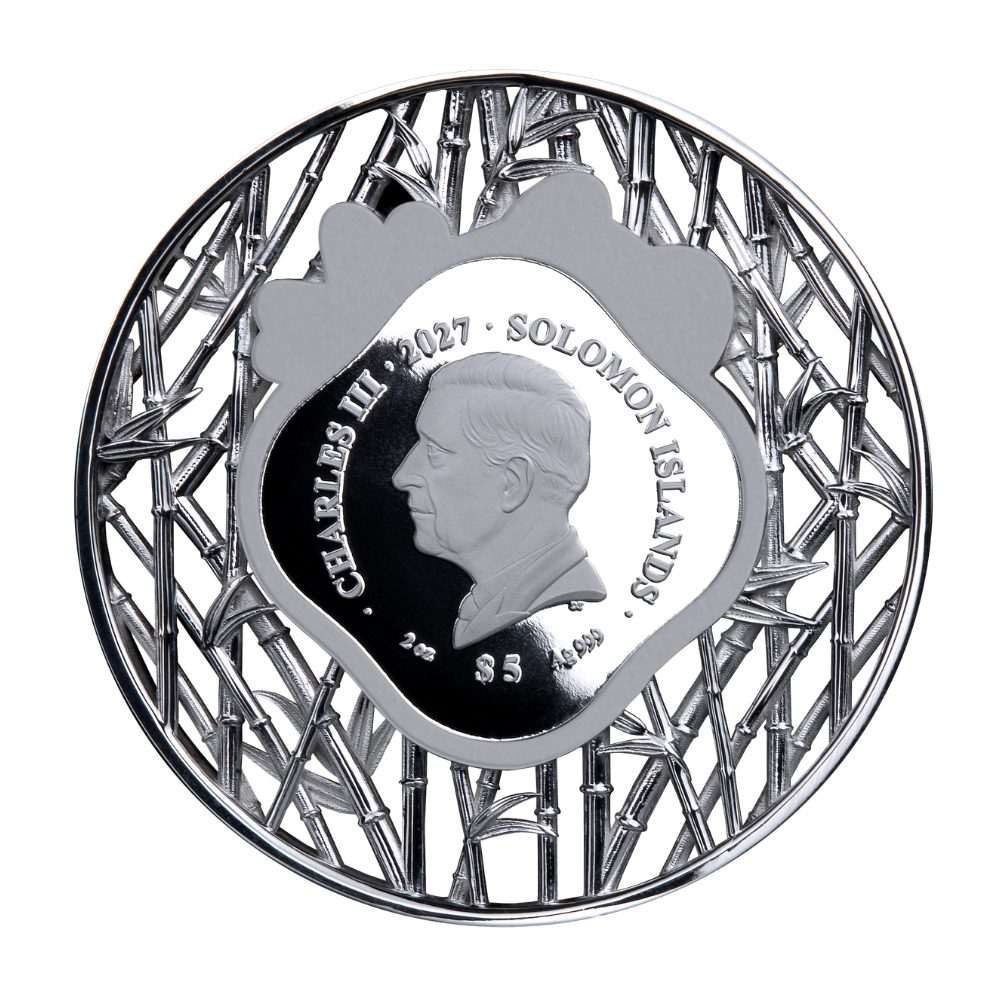 Panda Filigree 2 Oz Silver Coin 2027 MDM