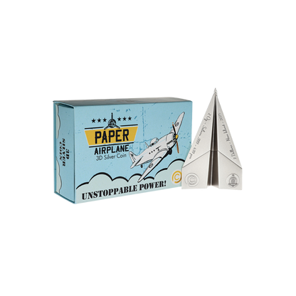 Paper Airplane Folded Dreams 2 Oz Silver Coin