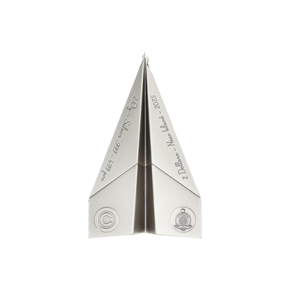 Paper Airplane Folded Dreams 2 Oz Silver Coin