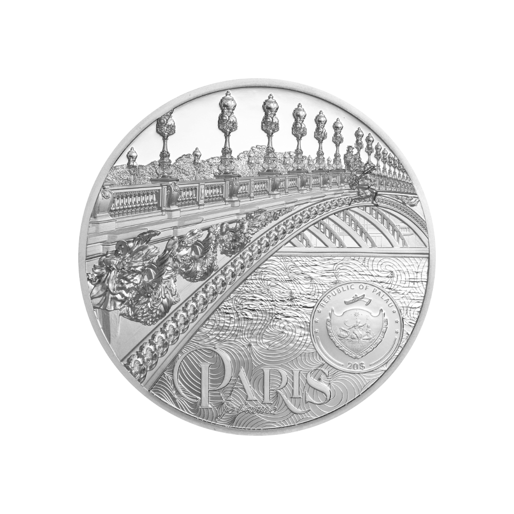 Paris Tiffany Art Metropolis 3 Oz Silver Coin 2021