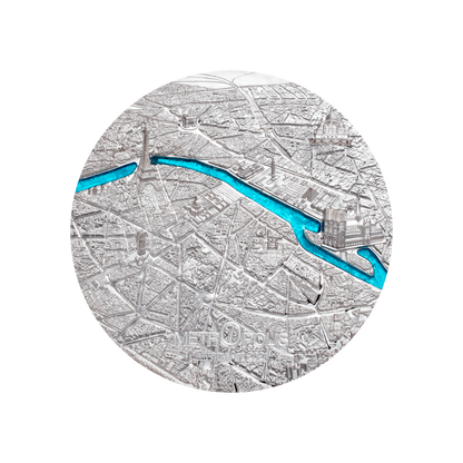 Paris Tiffany Art Metropolis 3 Oz Silver Coin 2021