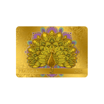Peacock Spirit Animals Collection 1/200 Oz Gold Coin 2026
