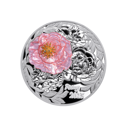 Peony 2 Oz Silver Coin 2025