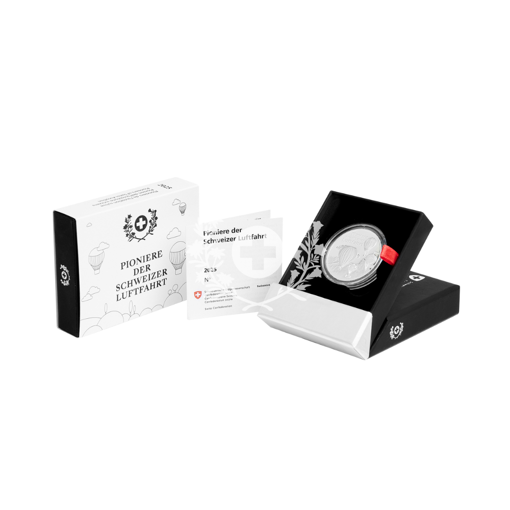Pioneers of Swiss aviation Silver Proof Coin 2025 Swissmint